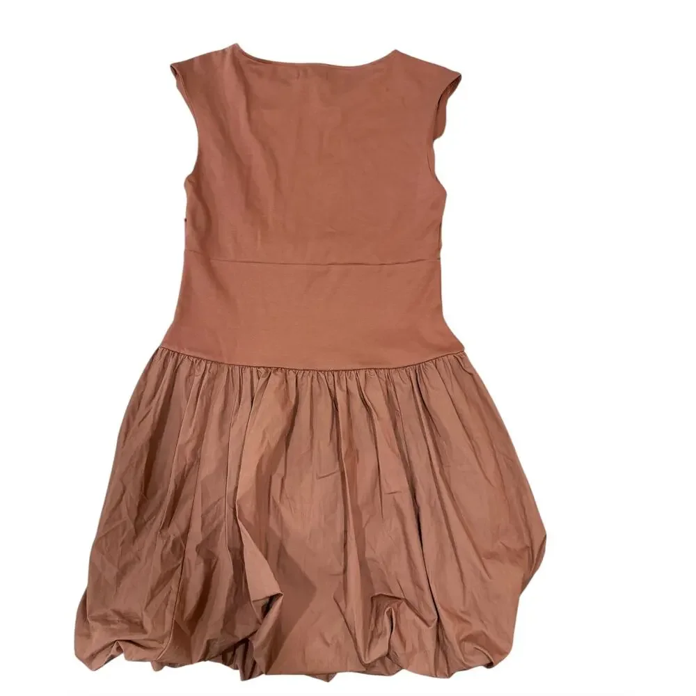 J.Crew Bubble Hem Mini Dress – Drop Waist Sleeveless Toasted Paprika Medium